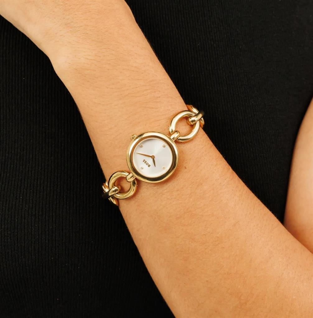 Hugo Boss Double B Gold Stainless Steel Bracelet 1502792