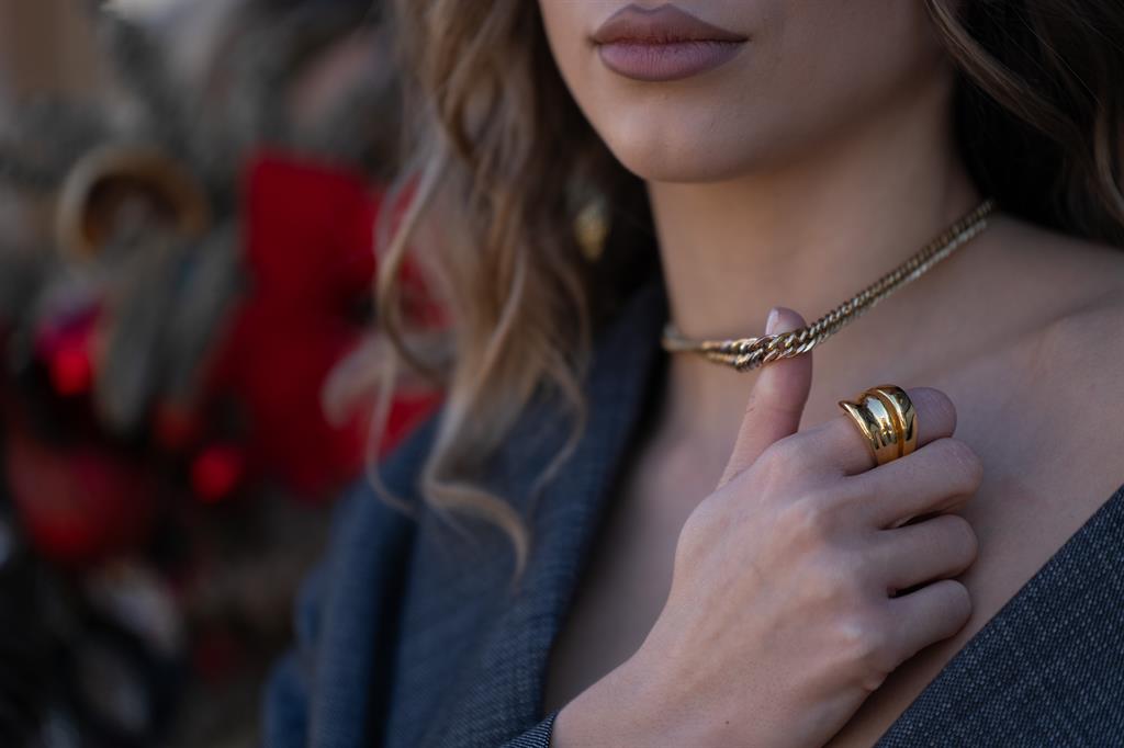 Χρυσό Δαχτυλίδι Wave 14 Καράτια