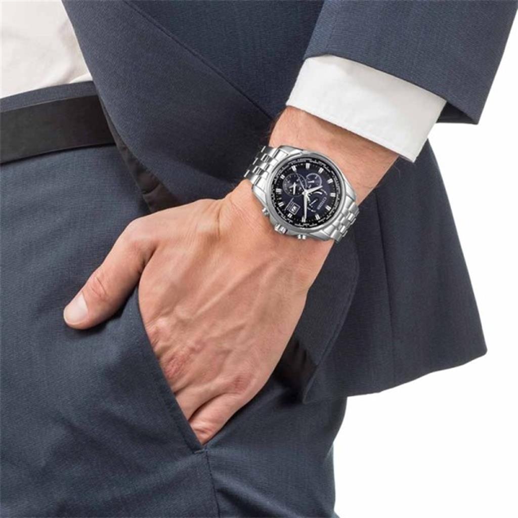 Citizen, AT9030-55L, Promaster, Eco-Drive, Radio Controlled, Atomic Time, Solar Powered Watch, Sapphire Crystal, 200m Water Resistant, Stainless Steel, Blue Dial, World Time, Perpetual Calendar, Dual Time, Men’s Watch, Japanese Movement
