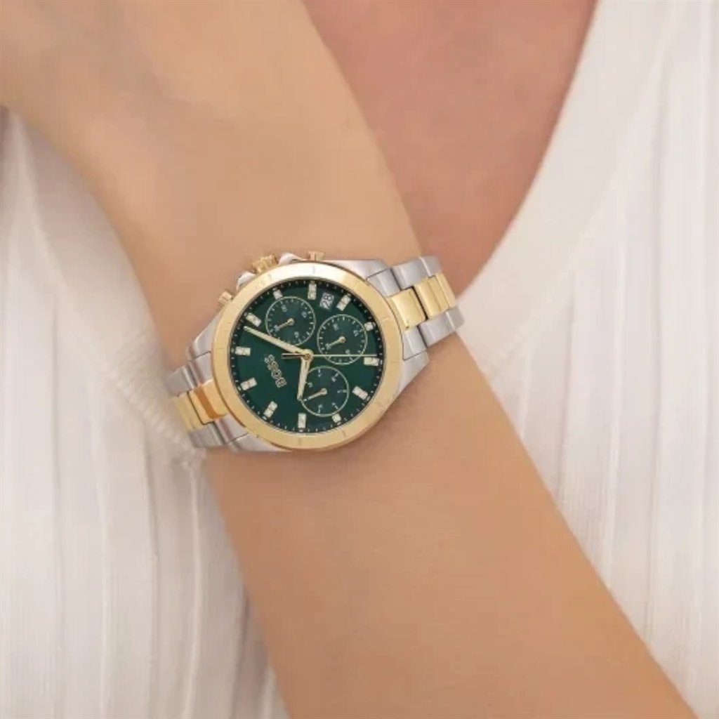 Hugo Boss Alley Multifunction Two Tone Stainless Steel Bracelet 1502827