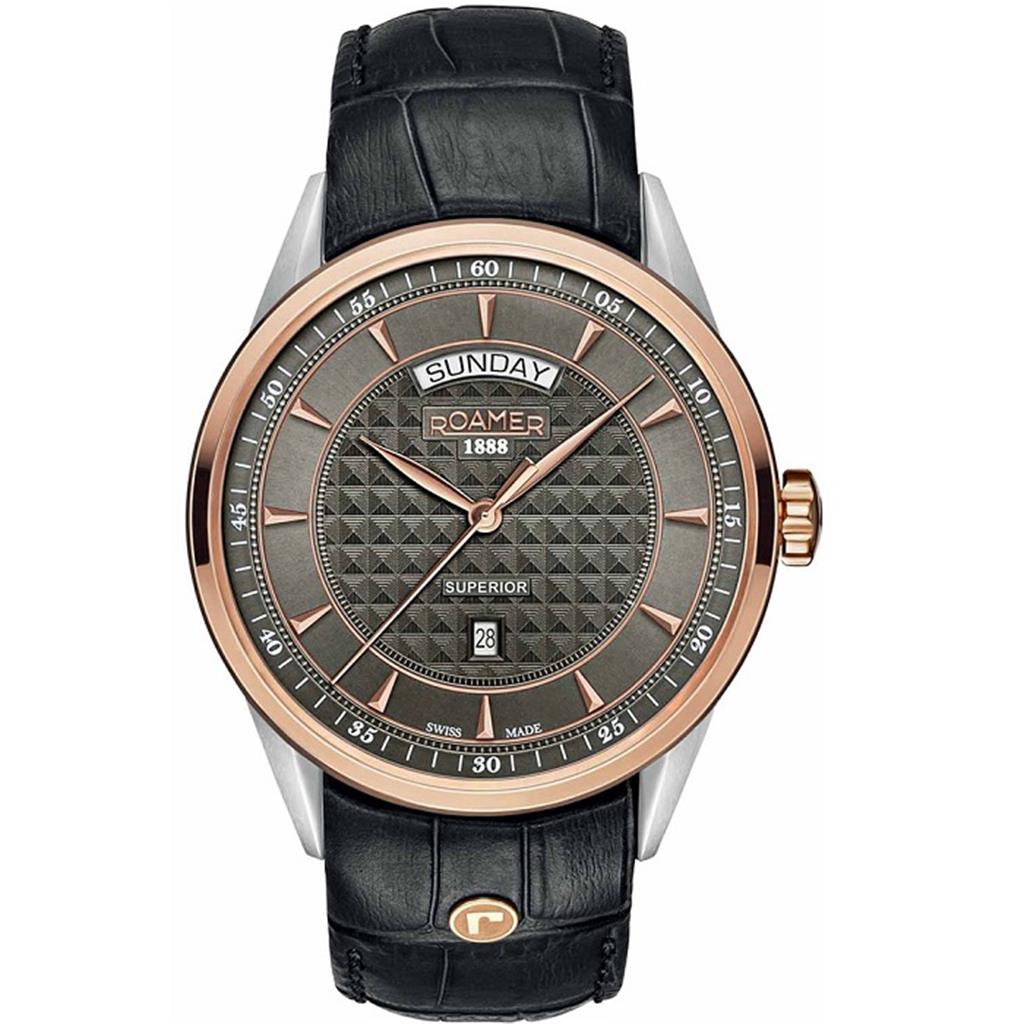 Roamer Superior Black Leather Strap R508293490505