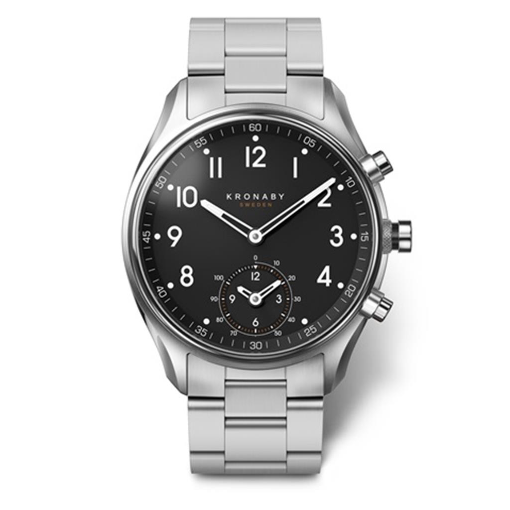 KRONABY Sweden Connected Apex Black Stainless Steel Bracelet A1000-1426