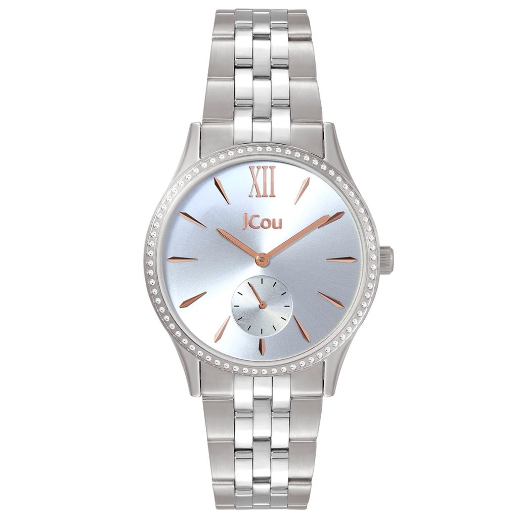 JCOU Estelle Crystals Silver Stainless Steel Bracelet JU19035-4