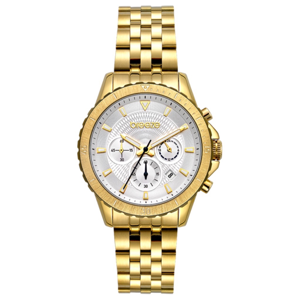 BREEZE Invernia Chronograph Gold Stainless Steel 212131.1
