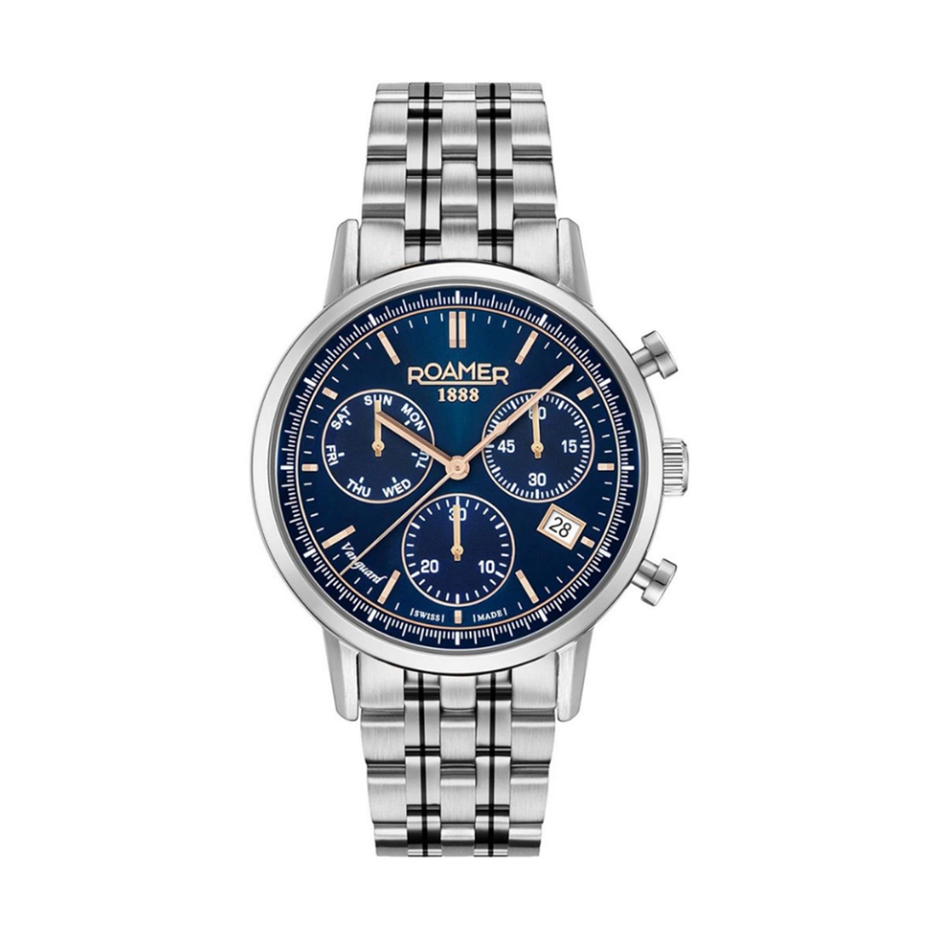 ROAMER Vanguard Chronograph Silver Stainless Steel Bracelet 975819-41-45-90