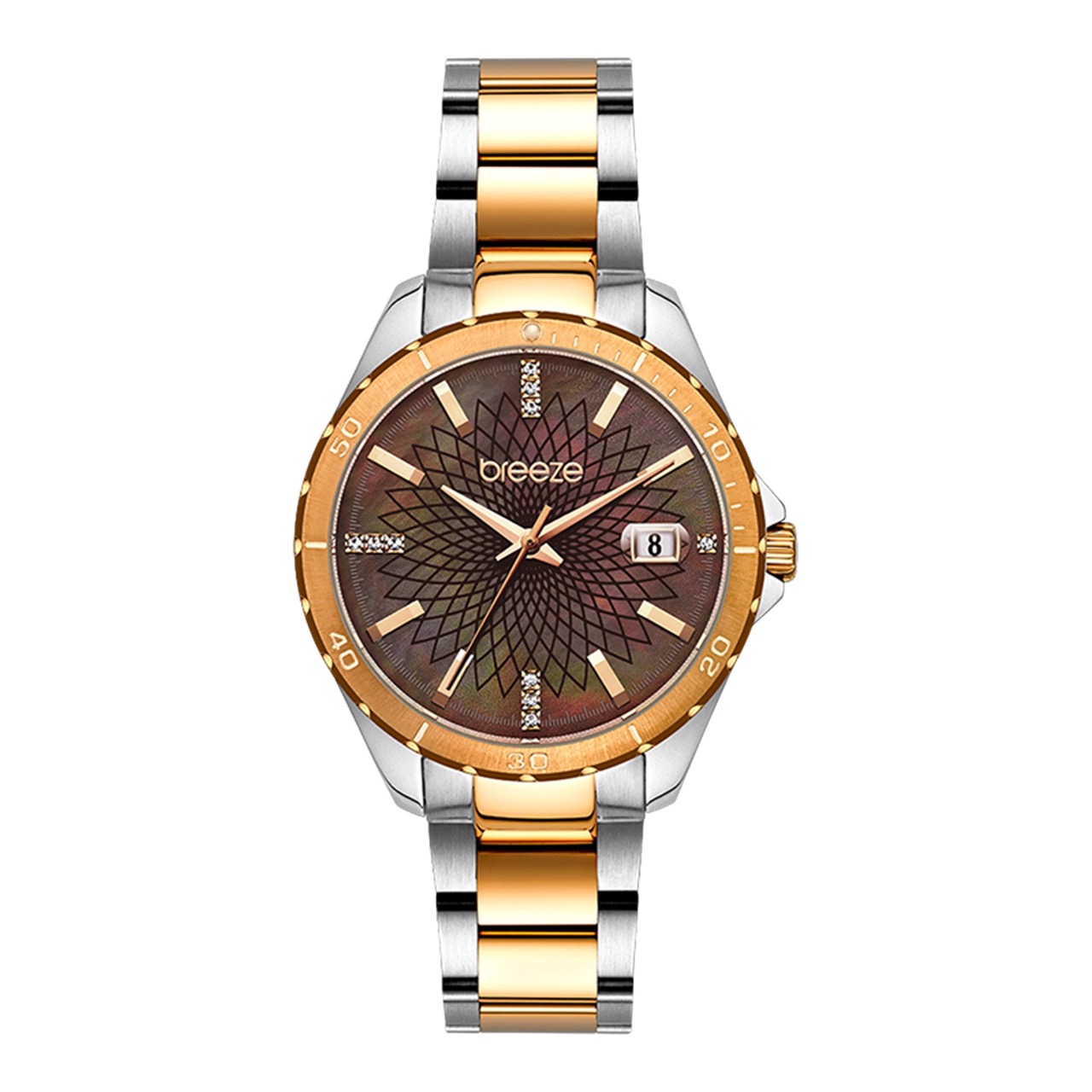 BREEZE MantaRay Two Tone Stainless Steel Bracelet 712141.7