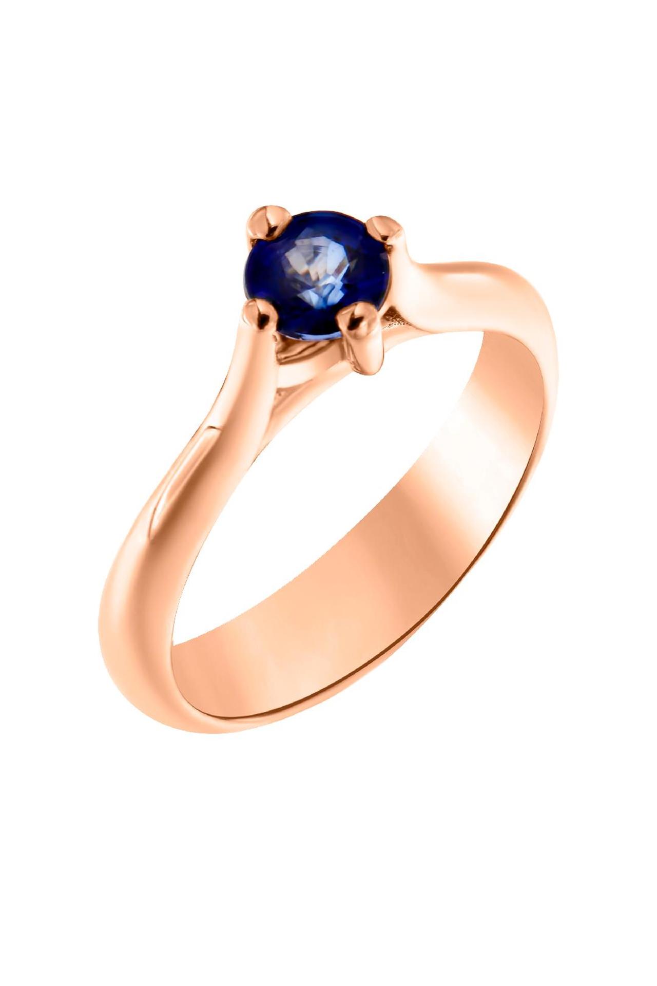 Μονόπετρο Δαχτυλίδι με Ζαφείρι 0,72 ct Ροζ Χρυσός 18 Καρατίων