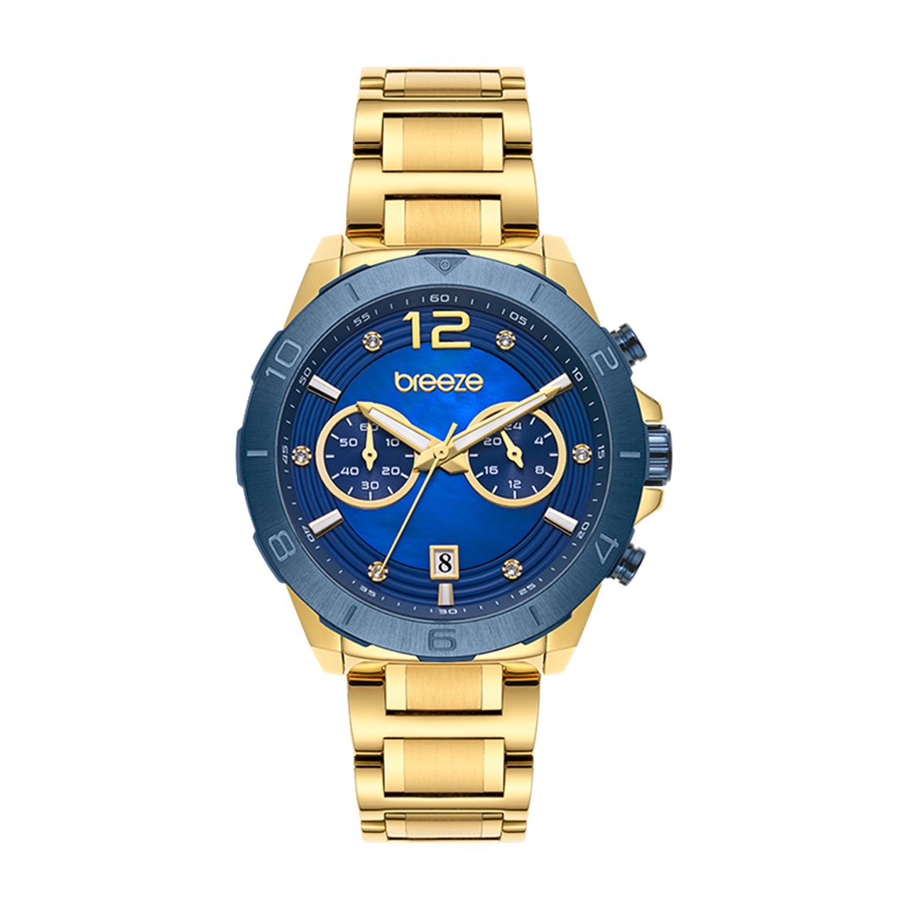 Prestinia Chronograph Crystals Gold Stainless 812281.2