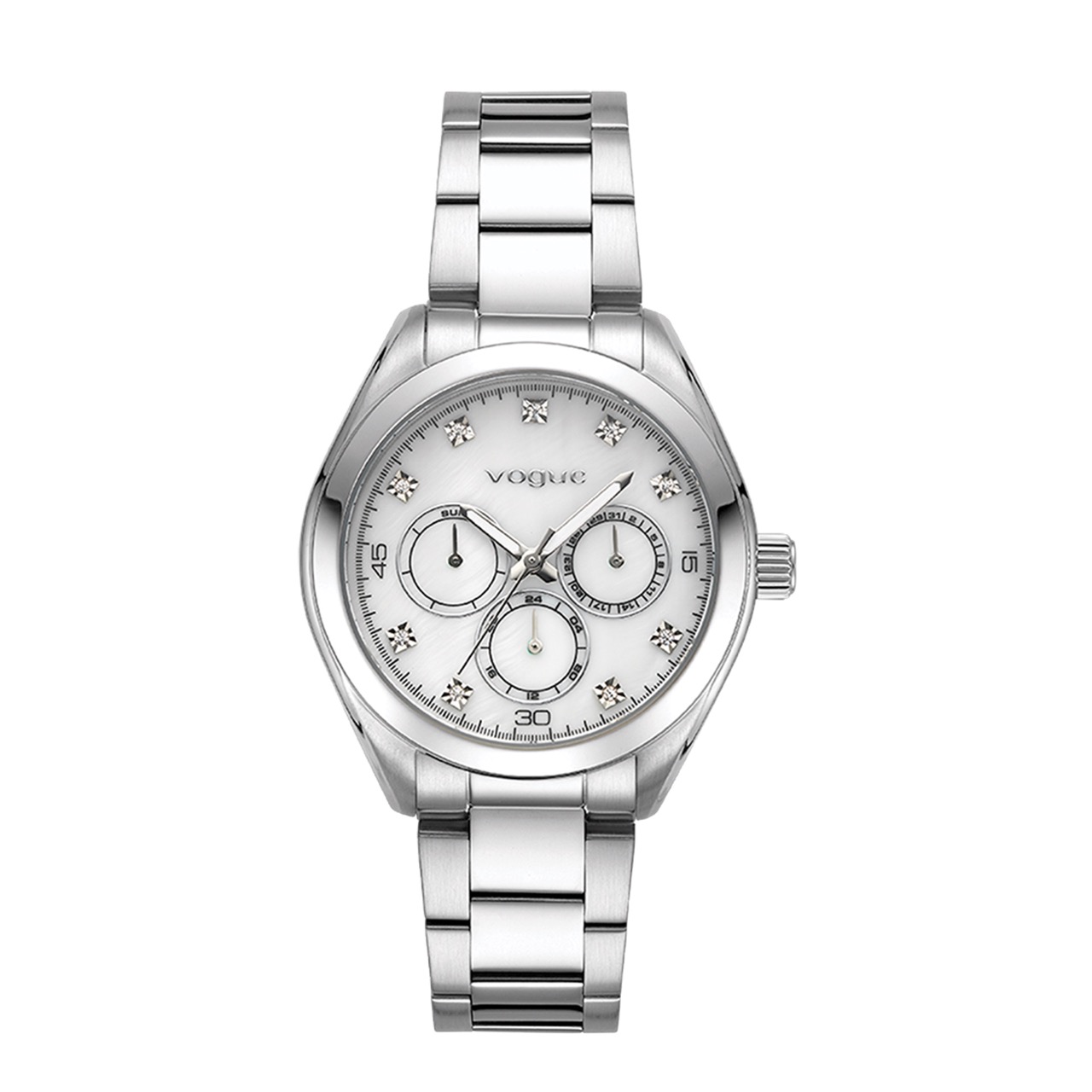 VOGUE Wimbledon Zircon Silver Stainless Steel Bracelet 611081