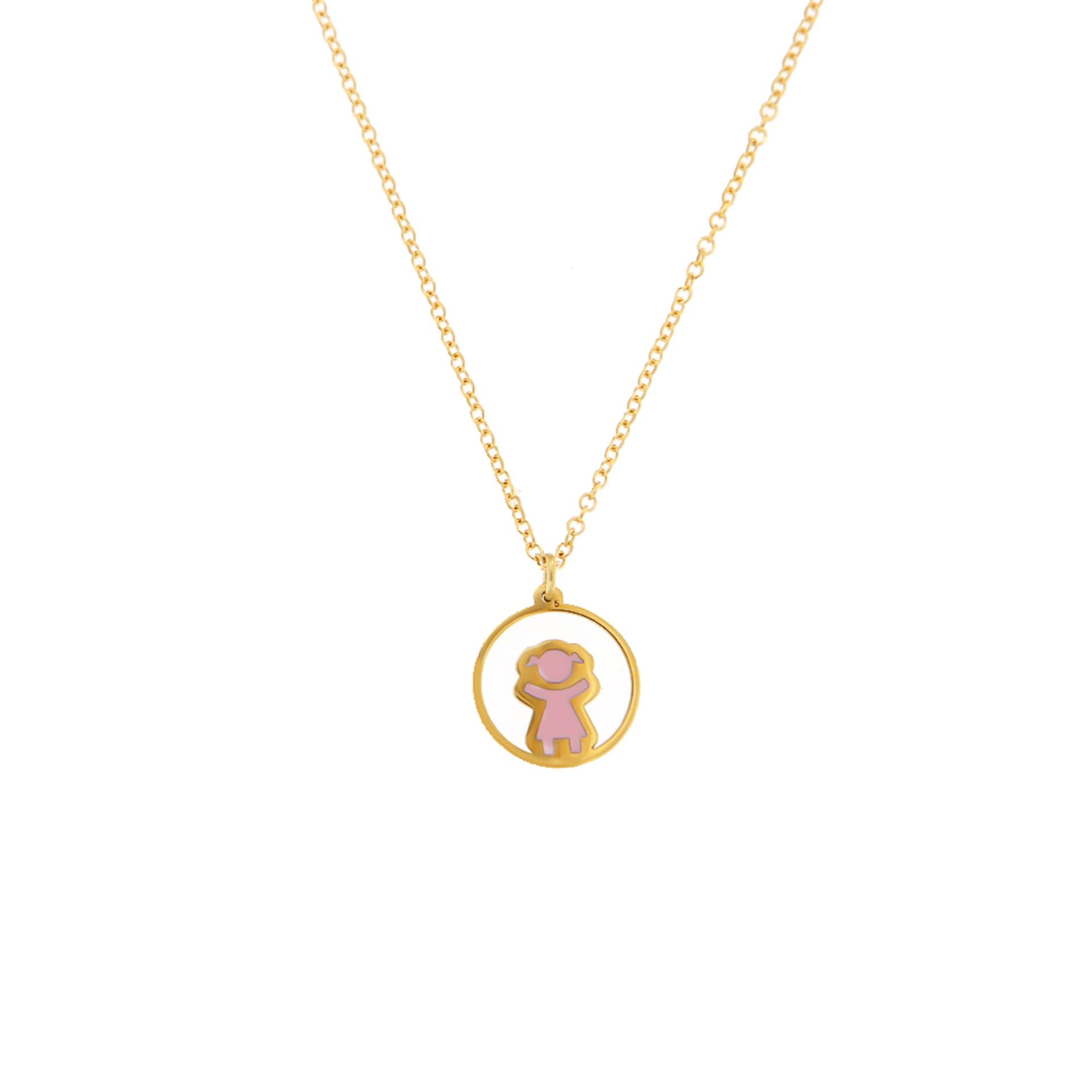 Pink Girl Χρυσό Κολιέ Κ14