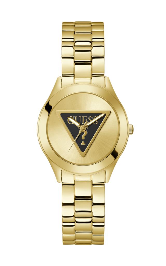 GUESS Tri Plaque Gold Stainless Steel Bracelet GW0675L2