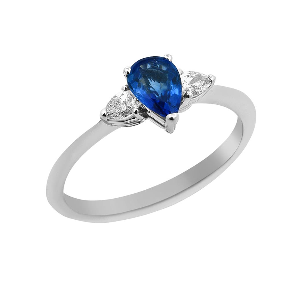 Sapphire and Diamond Ring K18