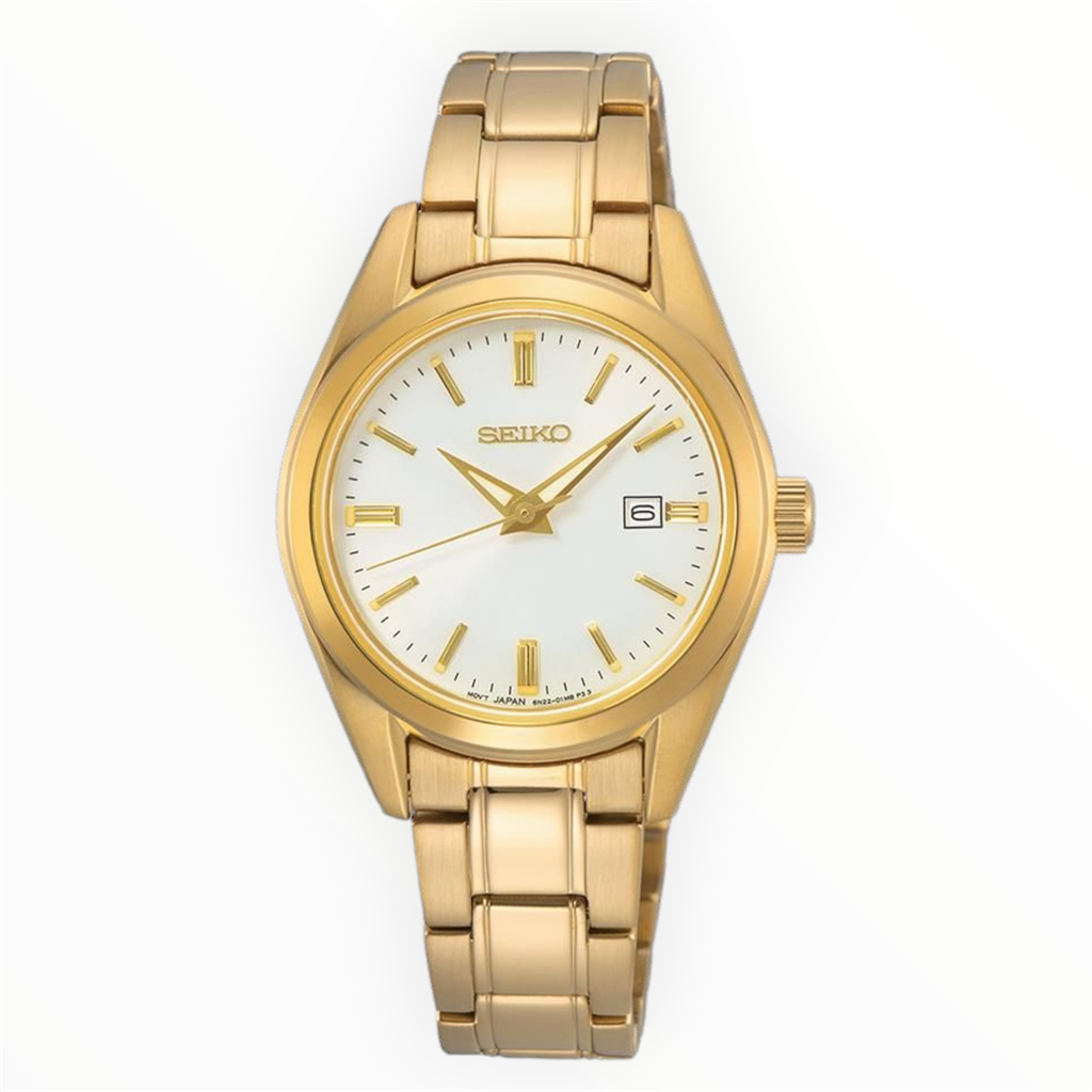 SEIKO Analogue Quartz Gold Stainless Steel Bracelet SUR632P1