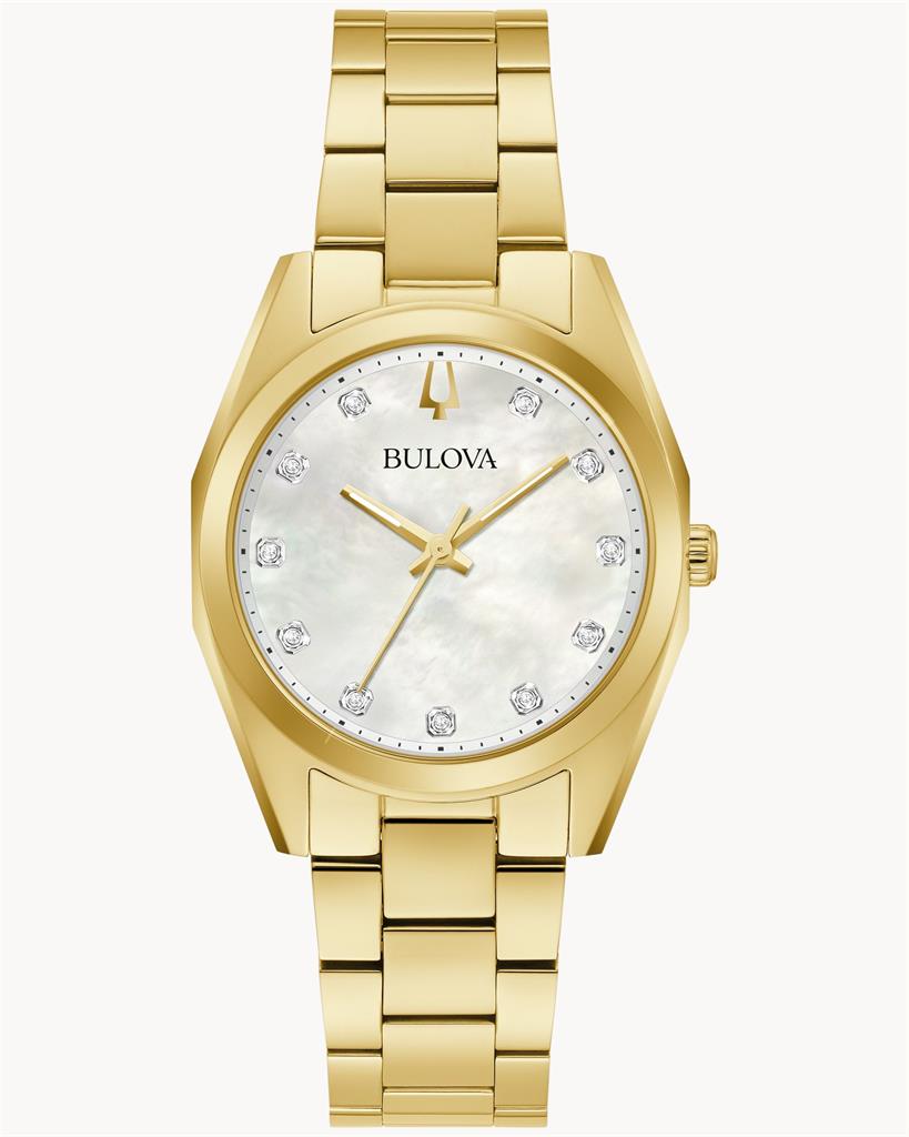 BULOVA Surveyor Crystals Gold Stainless Steel Bracelet 97P172