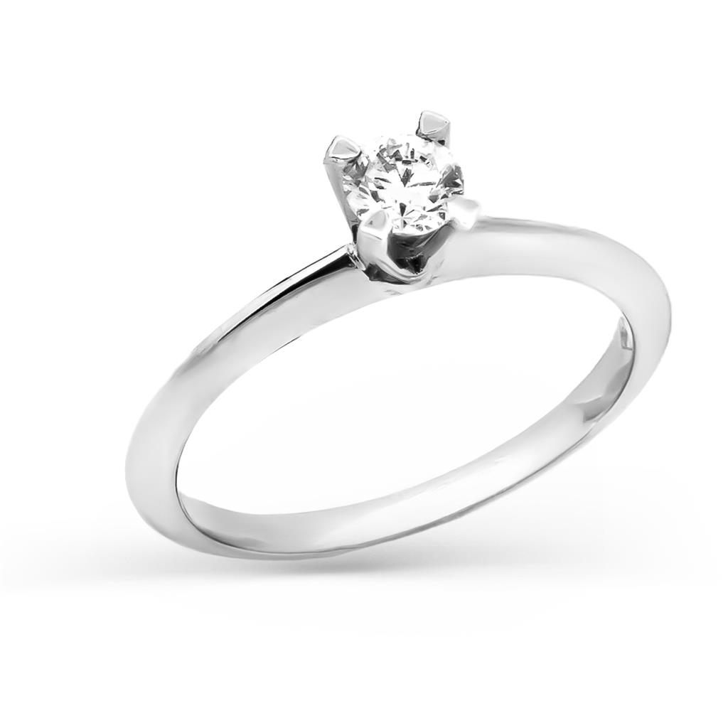 Μονόπετρο Δαχτυλίδι Λευκόχρυσο 18Κ με Διαμάντι 0,30ct