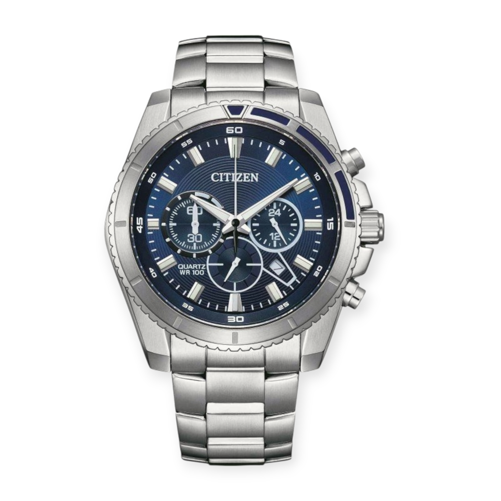 Citizen AN8201-57L Men’s Chronograph Blue Dial Stainless Steel