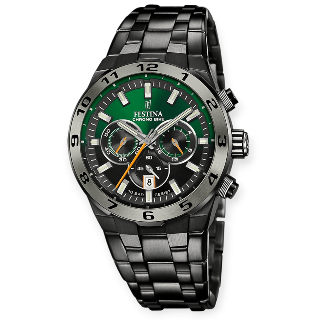 FESTINA Special Edition Chrono Bike Black Stainless Steel Bracelet F20673/2