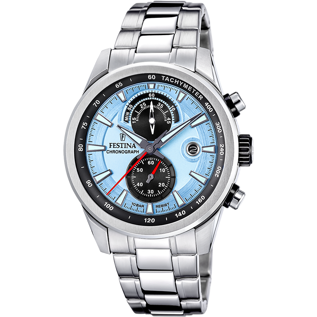 FESTINA Timeless Chronograph Silver Stainless Steel Bracelet F20694/2